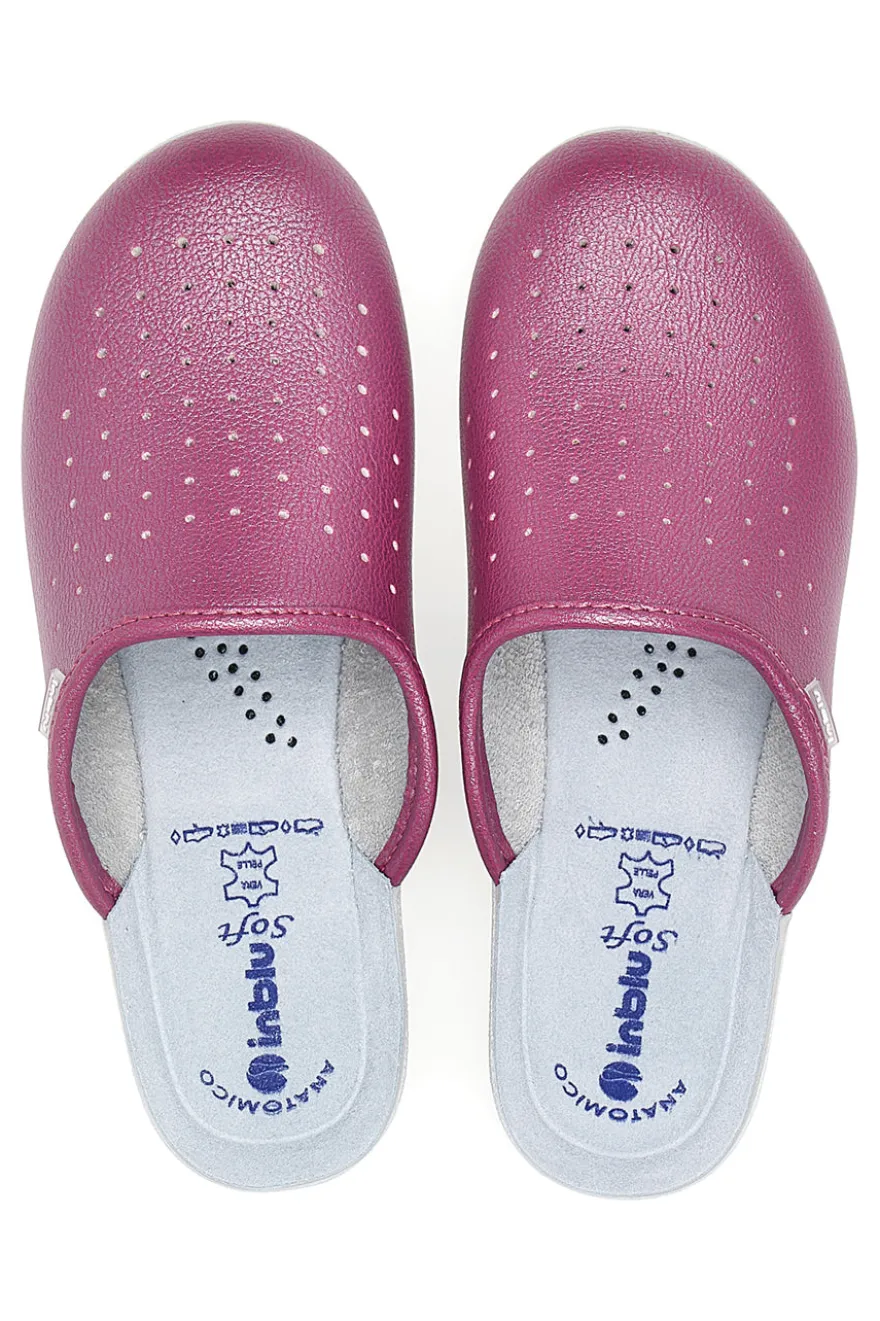 Ciabatte professionali fucsia traforate con plantare anatomico Inblu 5033N