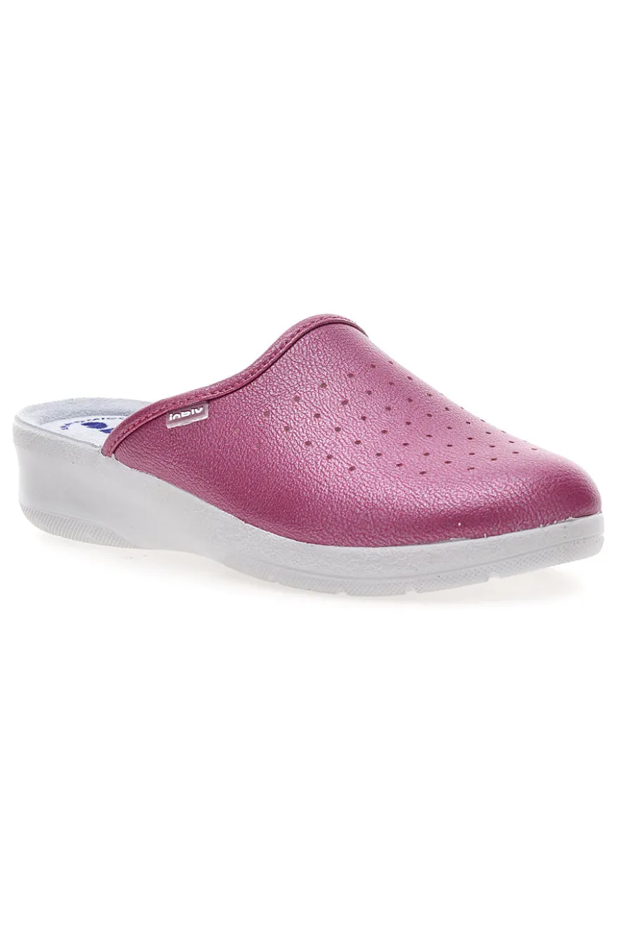 Ciabatte professionali fucsia traforate con plantare anatomico Inblu 5033N