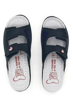 Ciabatte Professionali In Vera pelle blu Made in Italy MRS CHEF 1781