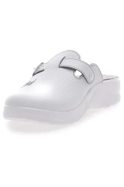 Ciabatte Professionali In Vera Pelle Made In Italy Bianche MRs Chef 8005