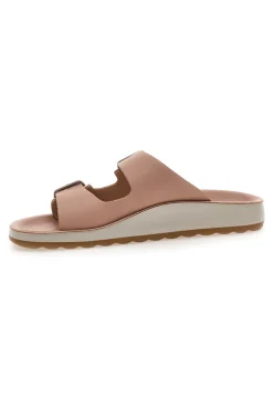 Ciabatte rosa con doppia fibbia e fondo comfort FLY FLOT 77077ZZ