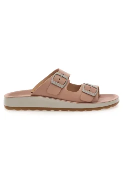 Ciabatte rosa con doppia fibbia e fondo comfort FLY FLOT 77077ZZ