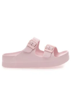 Ciabatte rosa con doppia fibbia in gomma 2T2L HM07