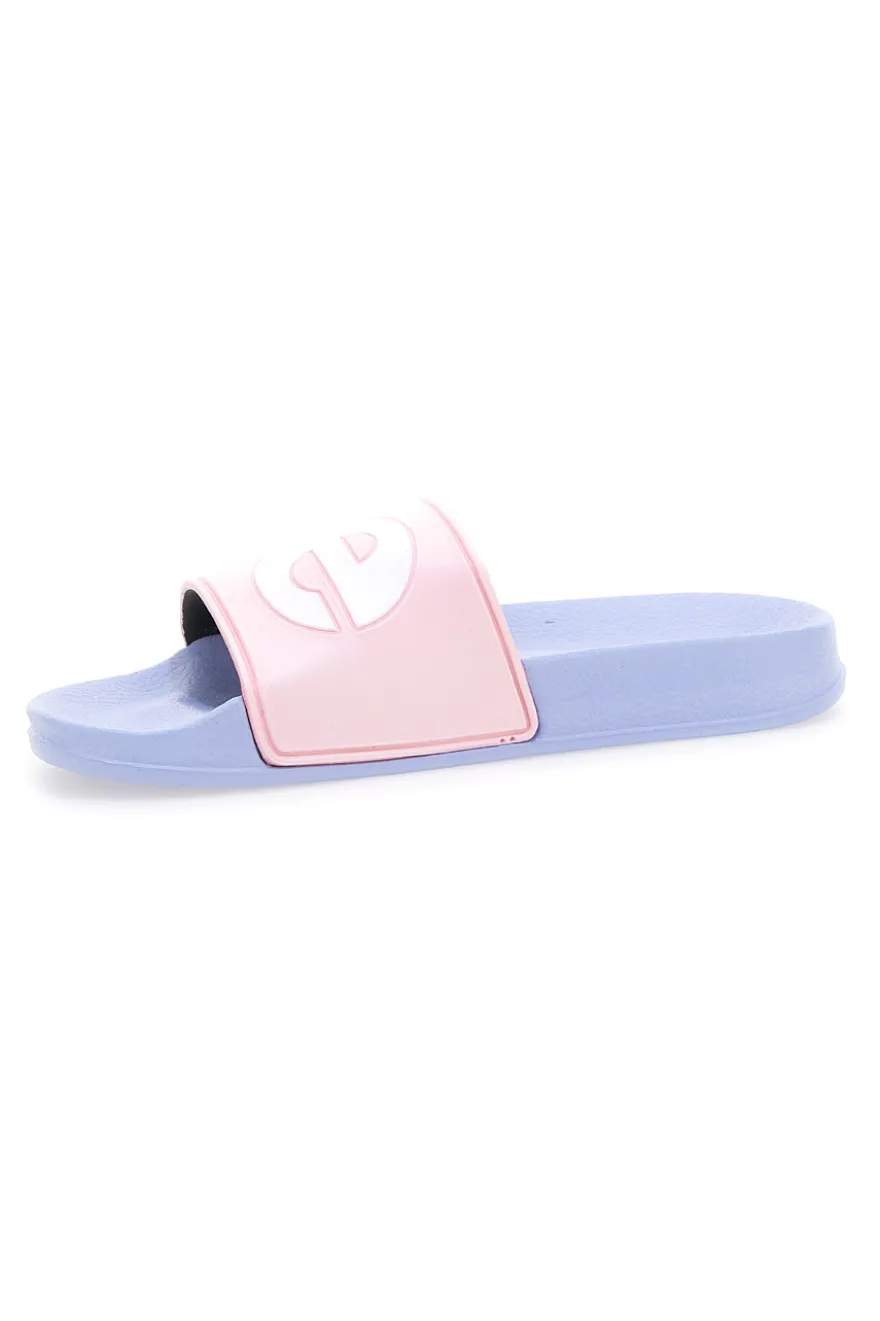Ciabatte Rosa con Fascia Azzurra e Logo Bianco LEVI'SJUNE L