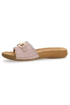 Ciabatte Rosa Con Sottopiede in Vera Pelle Tiglio 4310