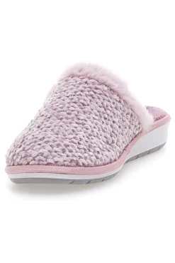 Ciabatte rosa in tessuto peluche con cuore Inblu 110 LB