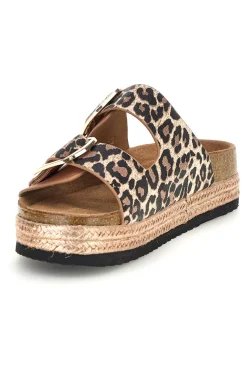 Ciabatte rosa oro con doppia fibbia Superga S11U421