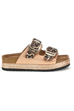 Ciabatte rosa oro con doppia fibbia Superga S11U421