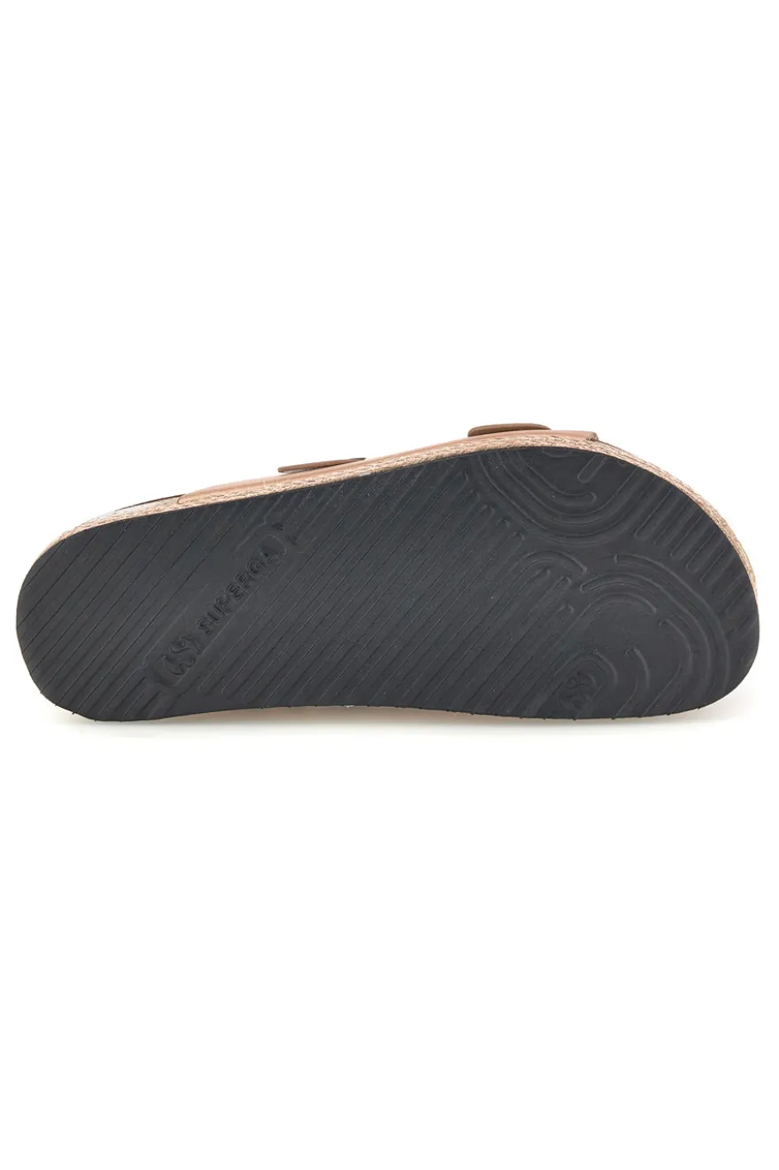 Ciabatte rosa oro con doppia fibbia Superga S11U421