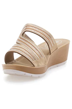 Ciabatte Sabbia con Zeppa e Strass Inblu 23RN