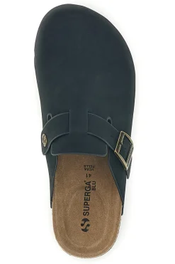 Ciabatte Sabot nere con fibbia regolabile Superga S11U700