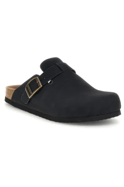 Ciabatte Sabot nere con fibbia regolabile Superga S11U700