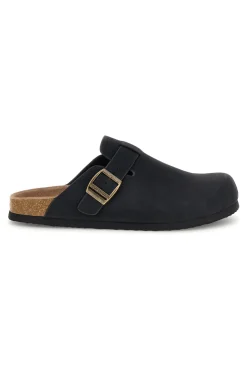 Ciabatte Sabot nere con fibbia regolabile Superga S11U700
