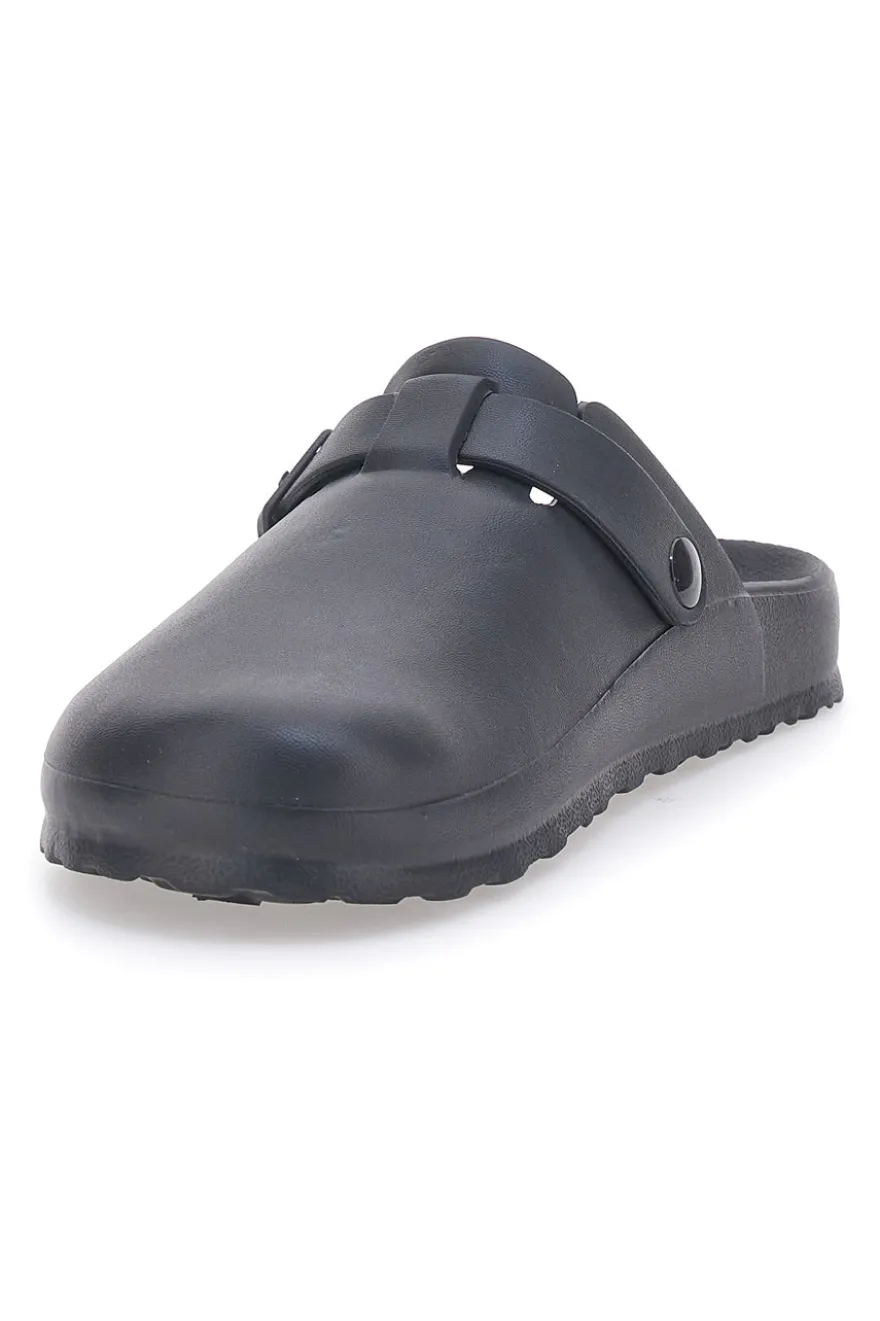 Ciabatte Sabot nere con fibbia EVERLAST EV084