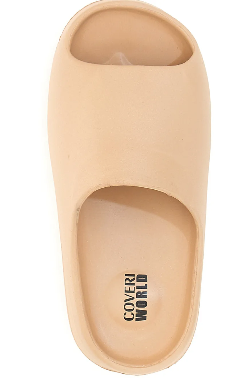 Ciabatte Slide in Gomma Beige Coveri World 46
