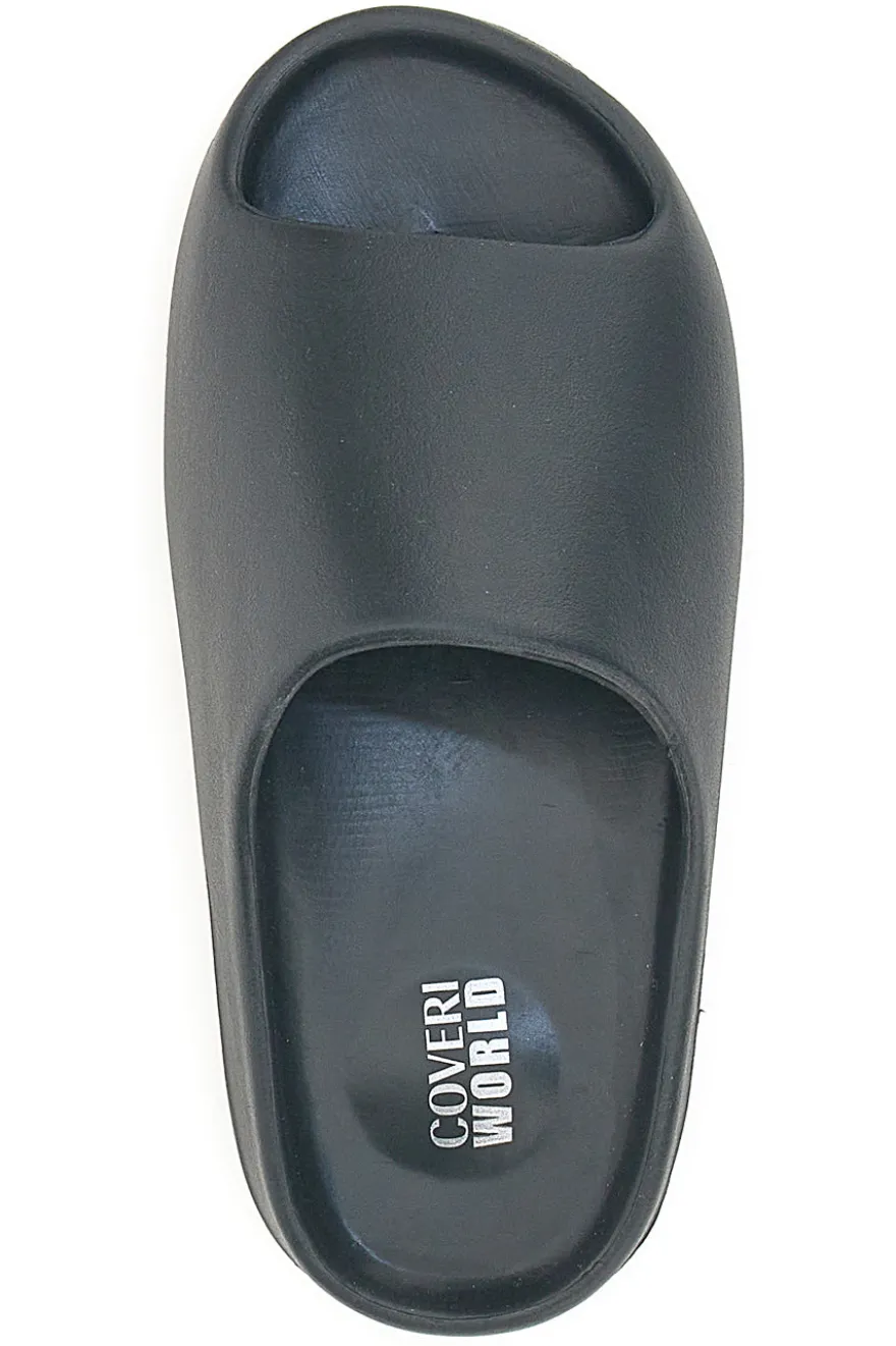 Ciabatte Slide in Gomma Nere Coveri World 46