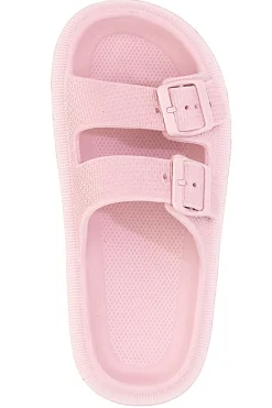 Ciabatte Slide Rosa Con Fibbie 2t2l 02