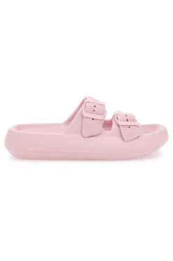 Ciabatte Slide Rosa Con Fibbie 2t2l 02