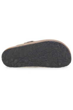 Ciabatte taupe con fibbia in vera pelle Pittarello Tierra 335A013PR