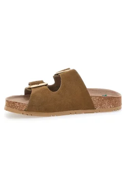 Ciabatte taupe doppia fibbia suola antiscivolo Pittarello Green Walk Vegan 335CF20631S
