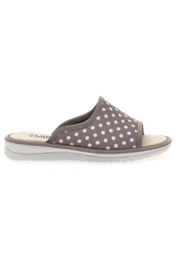 Ciabatte Taupe e a Pois Bianchi Made in Italy LINEA COMODA 5179