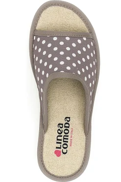 Ciabatte Taupe e a Pois Bianchi Made in Italy LINEA COMODA 5179