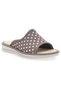 Ciabatte Taupe e a Pois Bianchi Made in Italy LINEA COMODA 5179