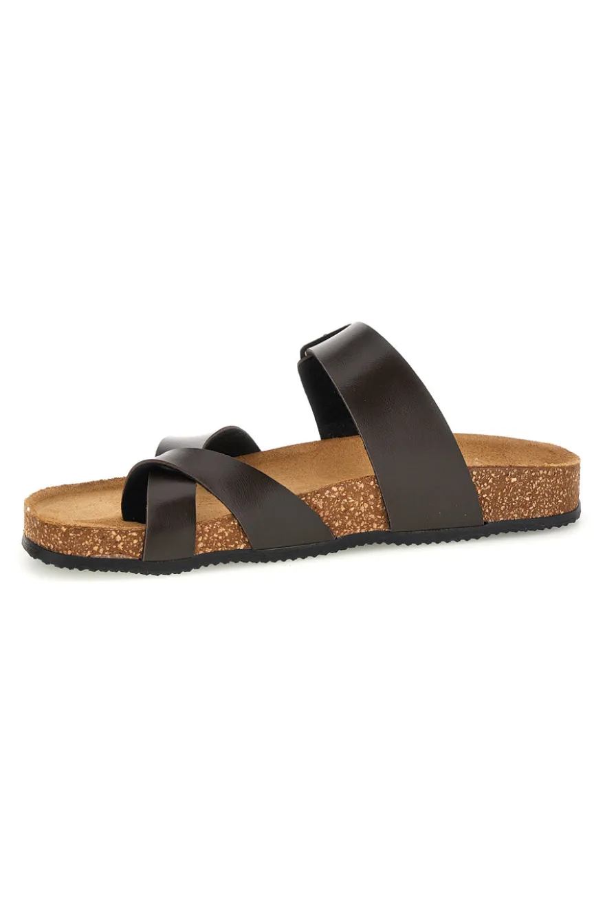 Ciabatte testa di moro con fibbia Pittarello tierra 335A311SR