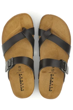 Ciabatte testa di moro con fibbia Pittarello tierra 335A311SR