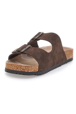 Ciabatte testa di moro doppia fibbia suola antiscivolo Pittarello Green Walk vegan 335CF038S