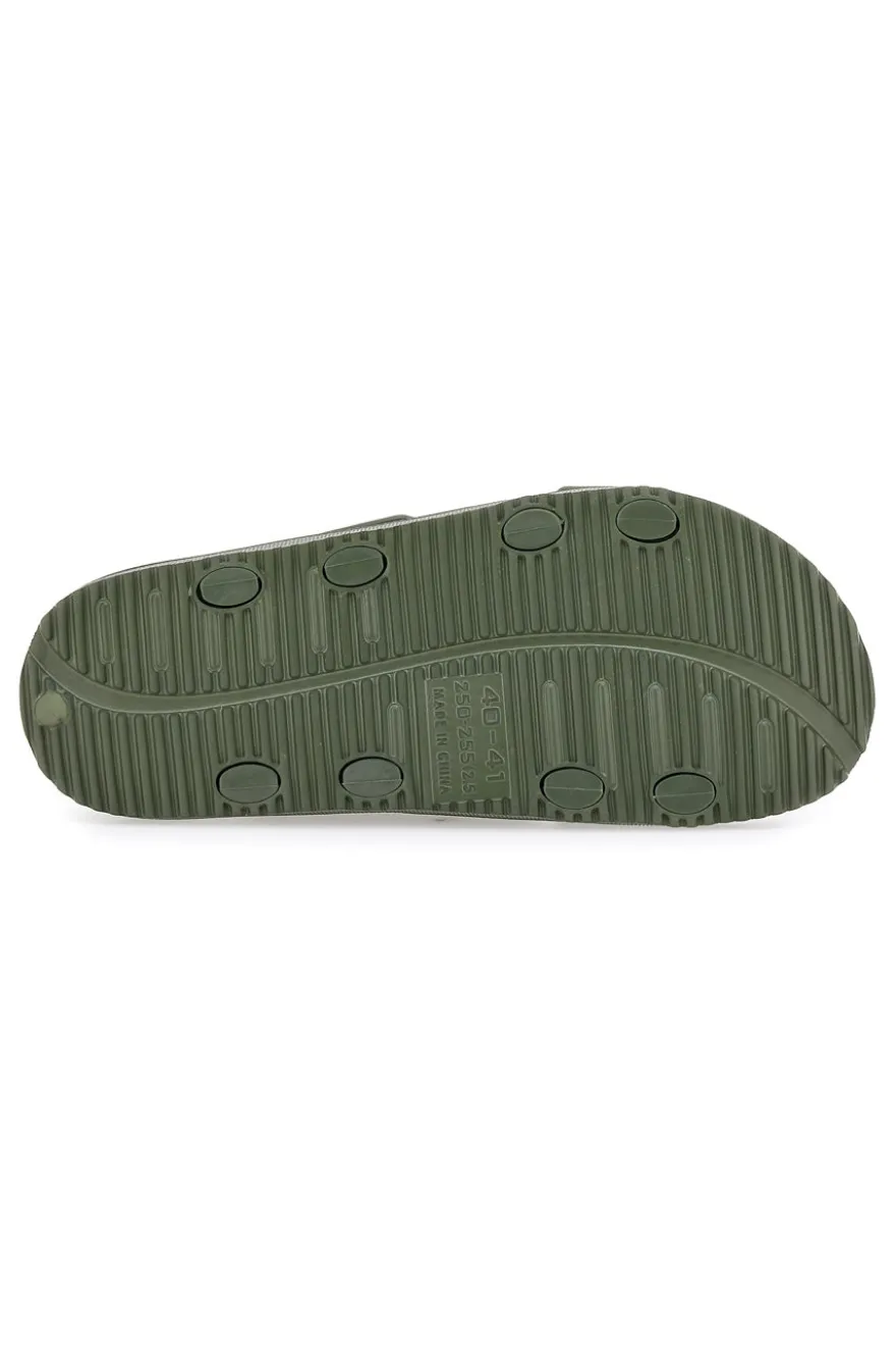 Ciabatte Verde Militare Con Doppia Fascia 2T2L 72593