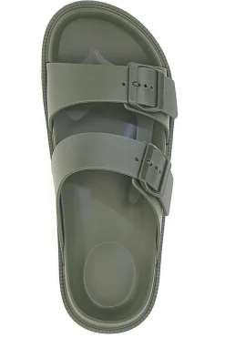 Ciabatte Verde Militare Con Doppia Fascia 2T2L 72593