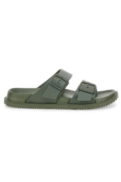 Ciabatte Verde Militare Con Doppia Fascia 2T2L 72593