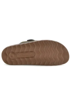 Ciabatte verde oliva con doppia fibbia Fly flot 907801714C