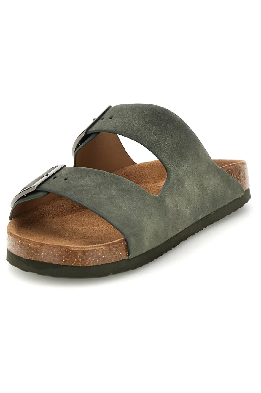 Ciabatte Verdi con Doppia Fibbia Superga S11U171
