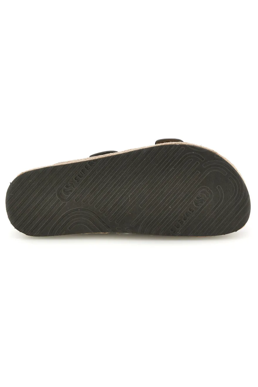 Ciabatte verdi con doppia fascia regolabile e suola platform Superga S11T228
