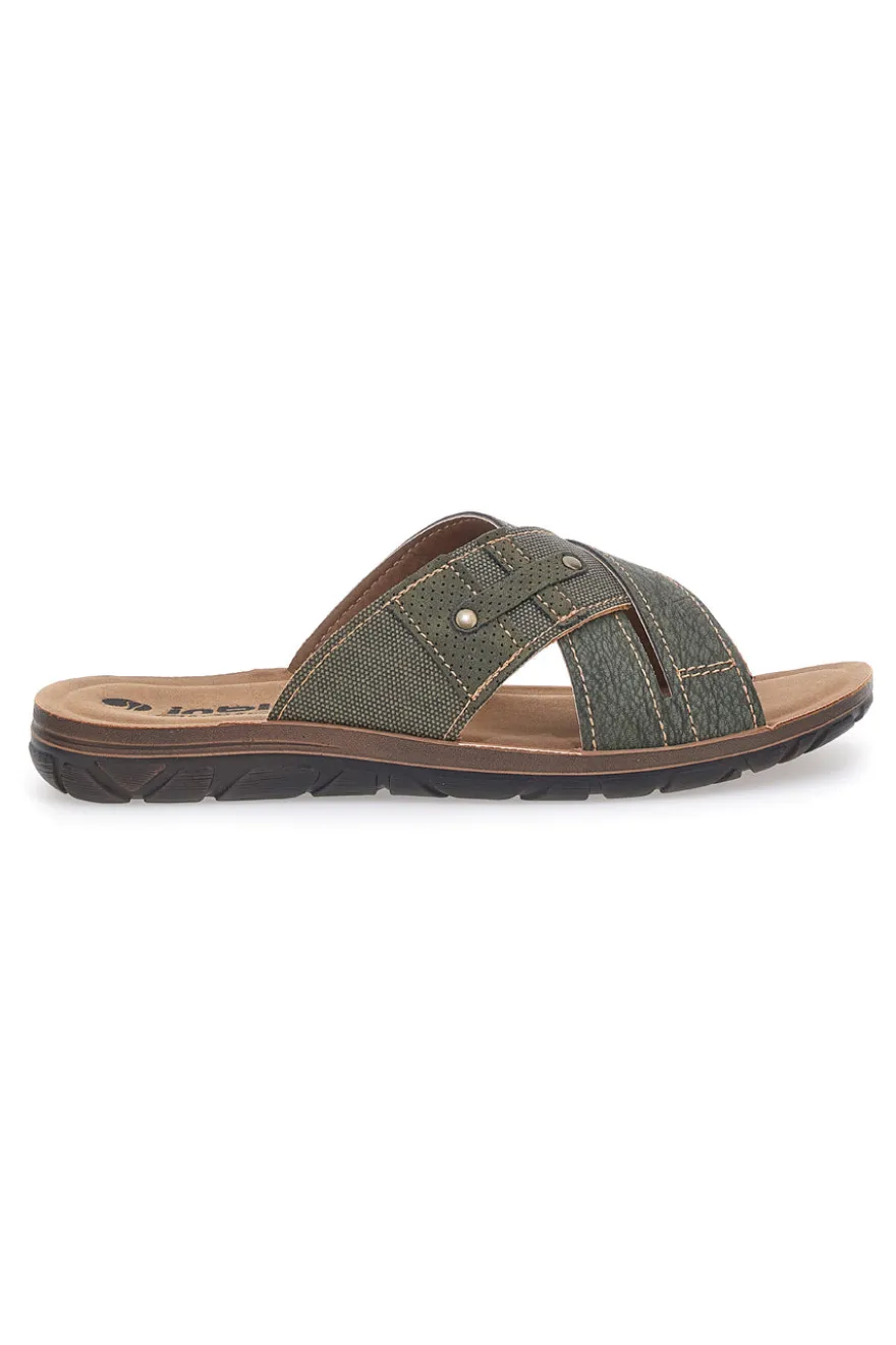 Ciabatte verdi incrociate comfort Inblu 09 VT