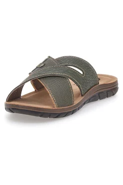 Ciabatte verdi incrociate comfort Inblu 09 VT
