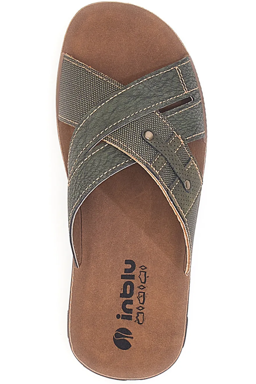 Ciabatte verdi incrociate comfort Inblu 09 VT