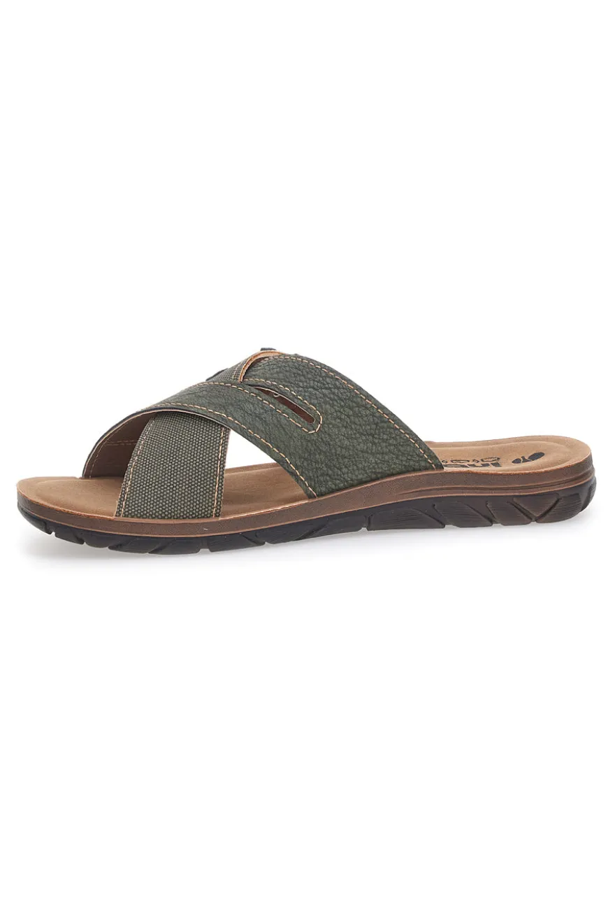 Ciabatte verdi incrociate comfort Inblu 09 VT