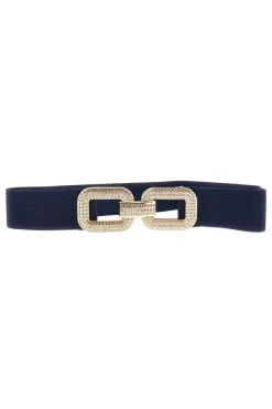 Cintura blu elastica con fibbia gioiello First lady WIS Queen