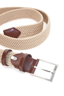 Cintura intrecciata beige elastica Basile BA1345/ELASTICO