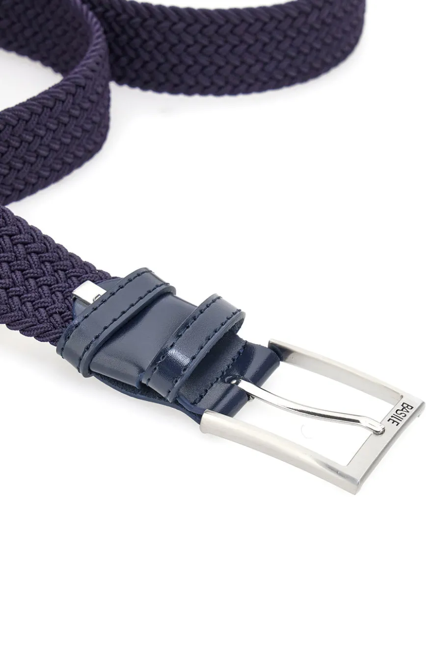 Cintura intrecciata blu elastica taglia unica Basile BA1345/ELASTICO