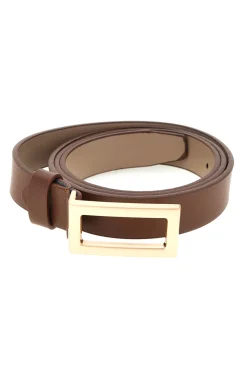 Cintura marrone con fibbia rettangolare First lady WIS 0149 G