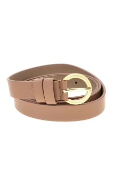 Cintura marrone con fibbia tonda First lady WIS 0149 E