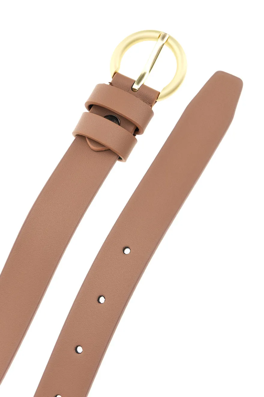 Cintura marrone con fibbia tonda First lady WIS 0149 E