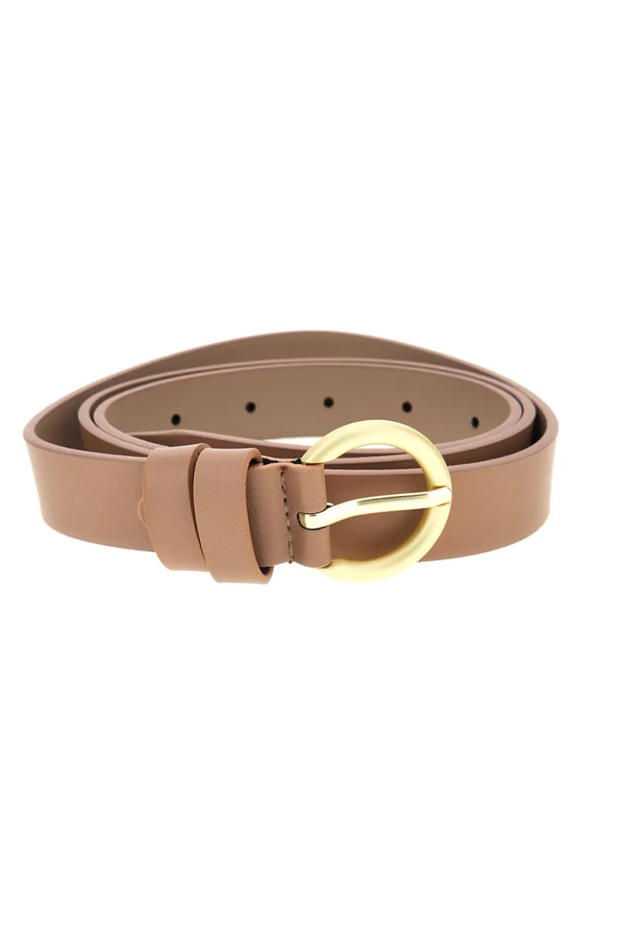 Cintura marrone con fibbia tonda First lady WIS 0149 E