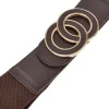 Cintura marrone elastica con fibbia circolare First lady WIS O