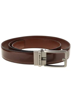 Cintura marrone in pelle con fibbia in metallo Navigare A3876-35