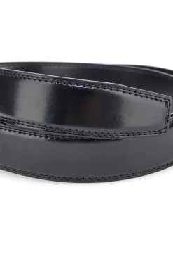 Cintura nera in pelle con fibbia in metallo Navigare A3876-35